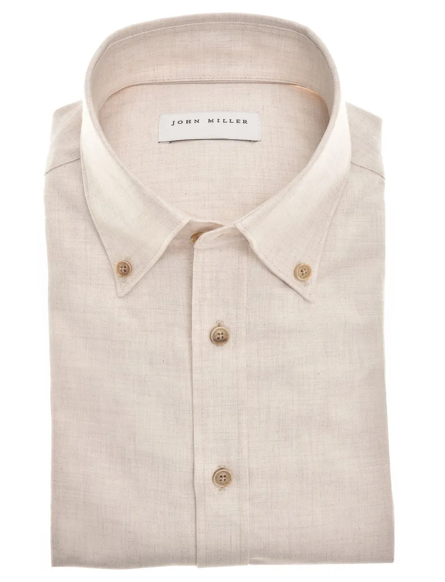 John Miller Tailored Fit New overhemd beige