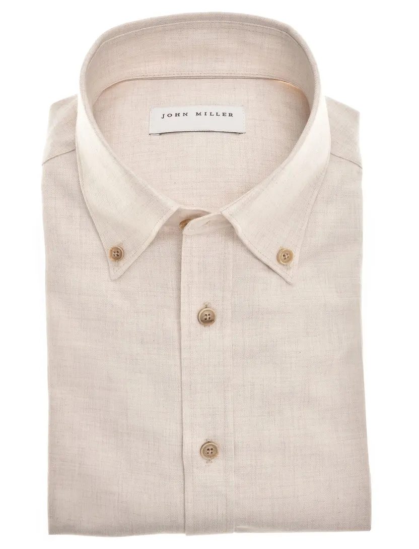 Overhemd John Miller Tailored Fit New beige