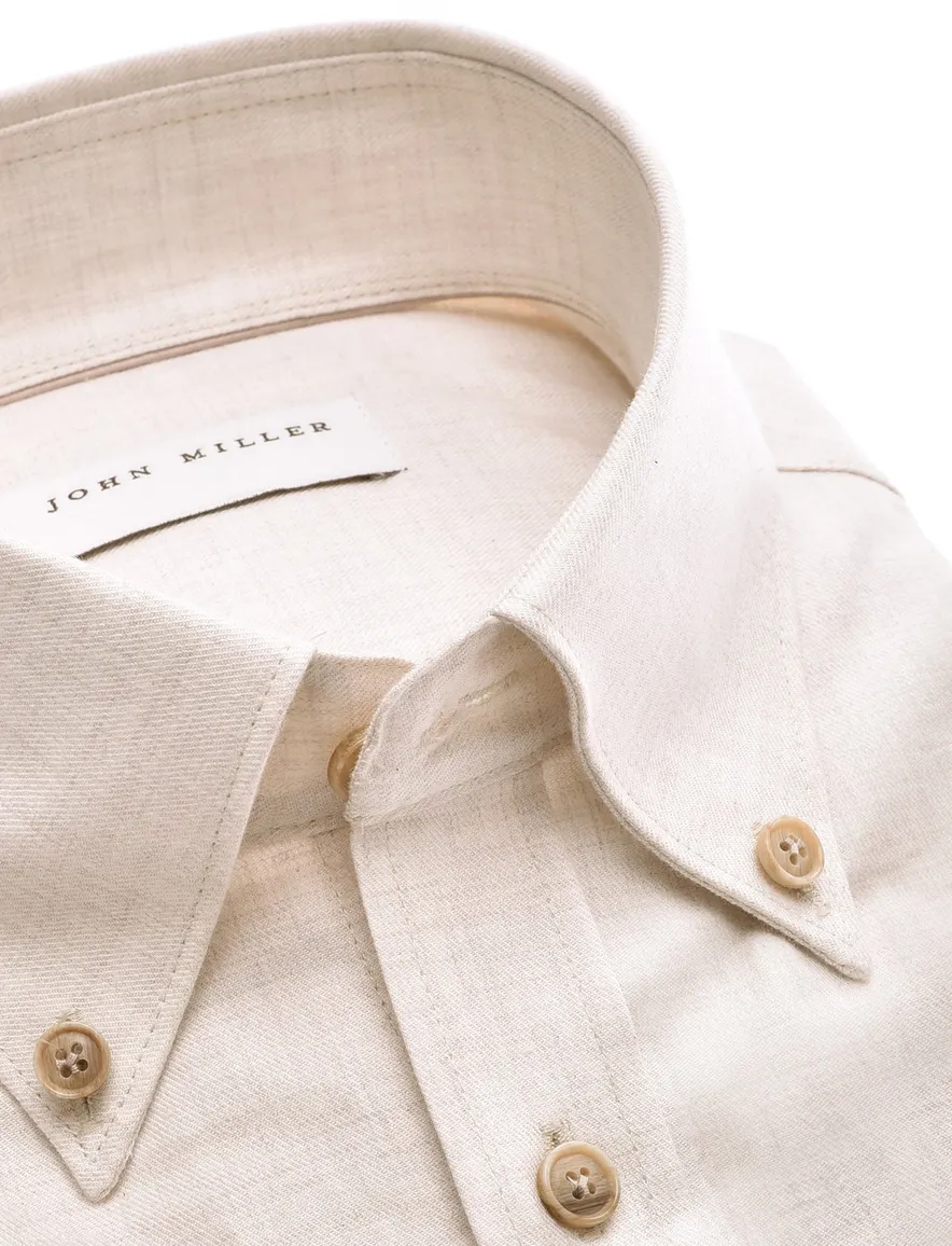 John Miller Tailored Fit New overhemd beige