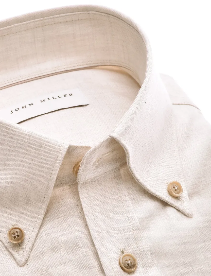 Overhemd John Miller Tailored Fit New beige