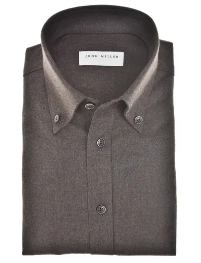 John Miller John Miller Tailored Fit New overhemd bruin