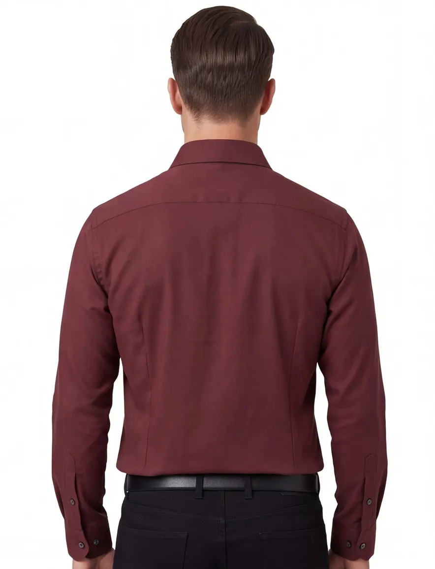 Overhemd John Miller bordeaux 5142675-49