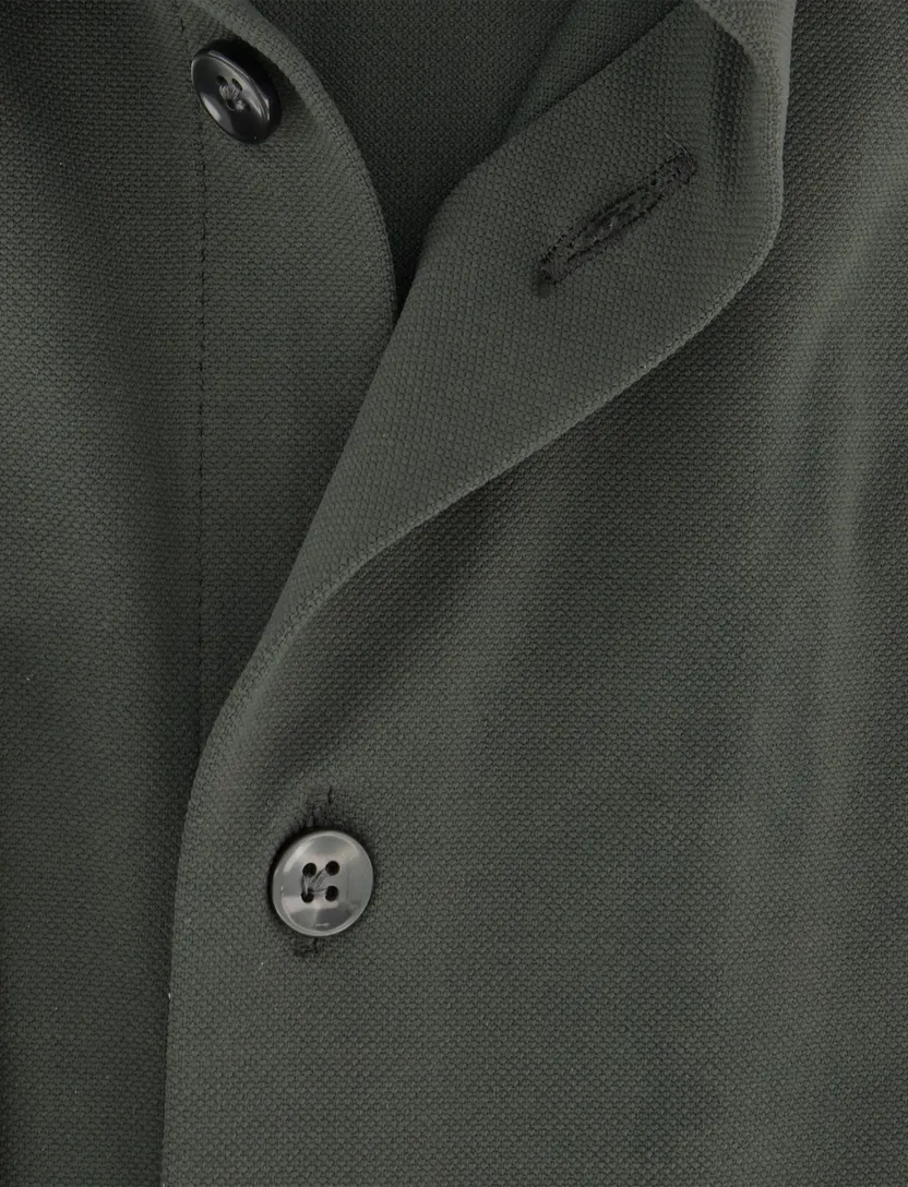 Overhemd John Miller Slim Fit olijfgroen stretch