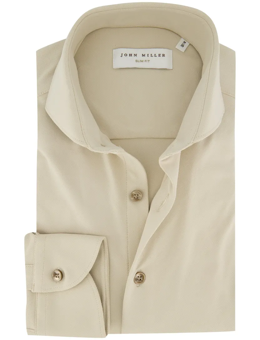 Overhemd John Miller beige 5142675-62