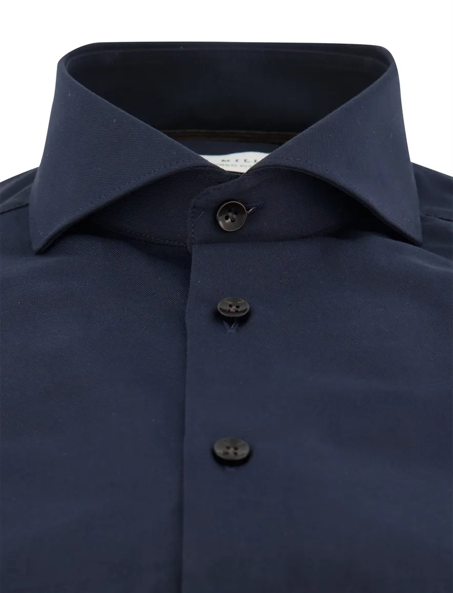 John Miller overhemd donkerblauw normale fit