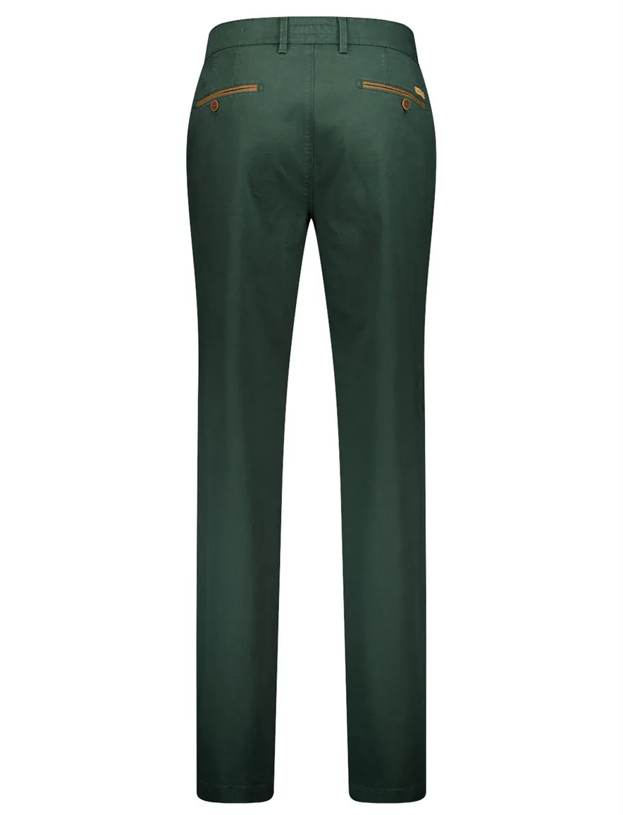 Gardeur Benny flatfront broek donkergroen