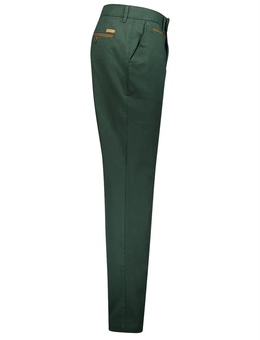 Gardeur Benny flatfront broek donkergroen