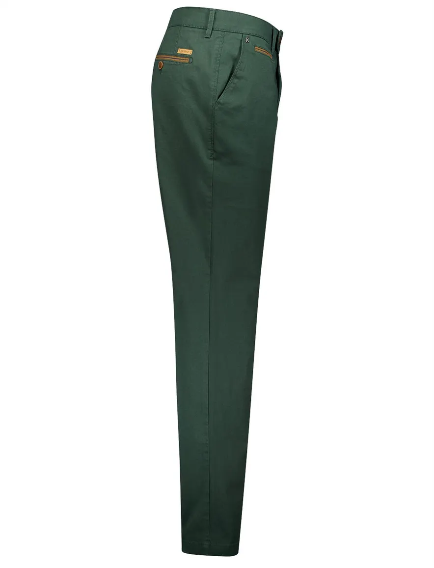 Gardeur Benny flatfront broek donkergroen