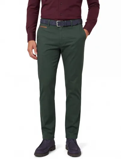 Gardeur Gardeur Benny flatfront broek donkergroen