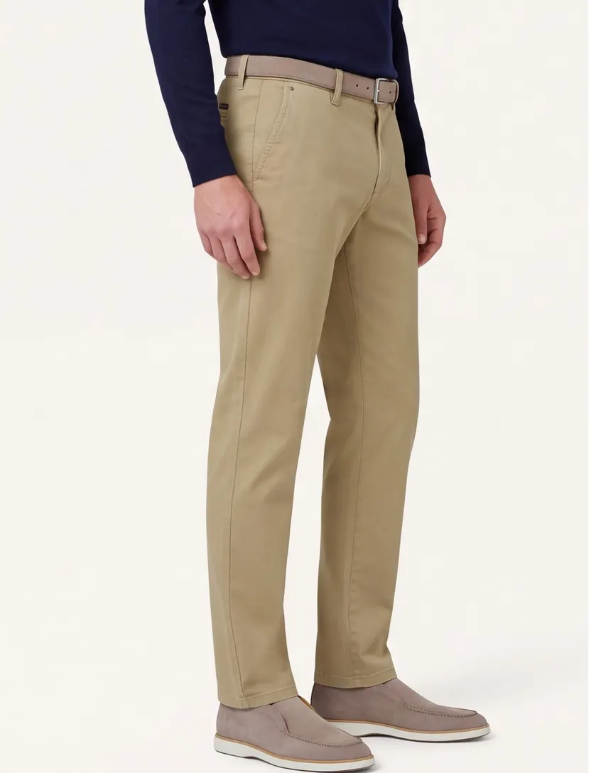 Broeken Gardeur BOBBY bruin chino