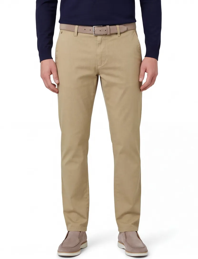 Broeken Gardeur BOBBY bruin chino