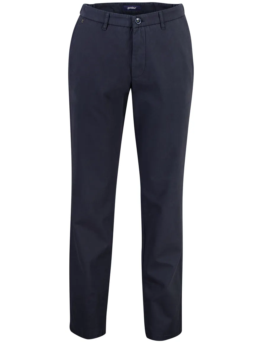 Gardeur chino donkerblauw effen