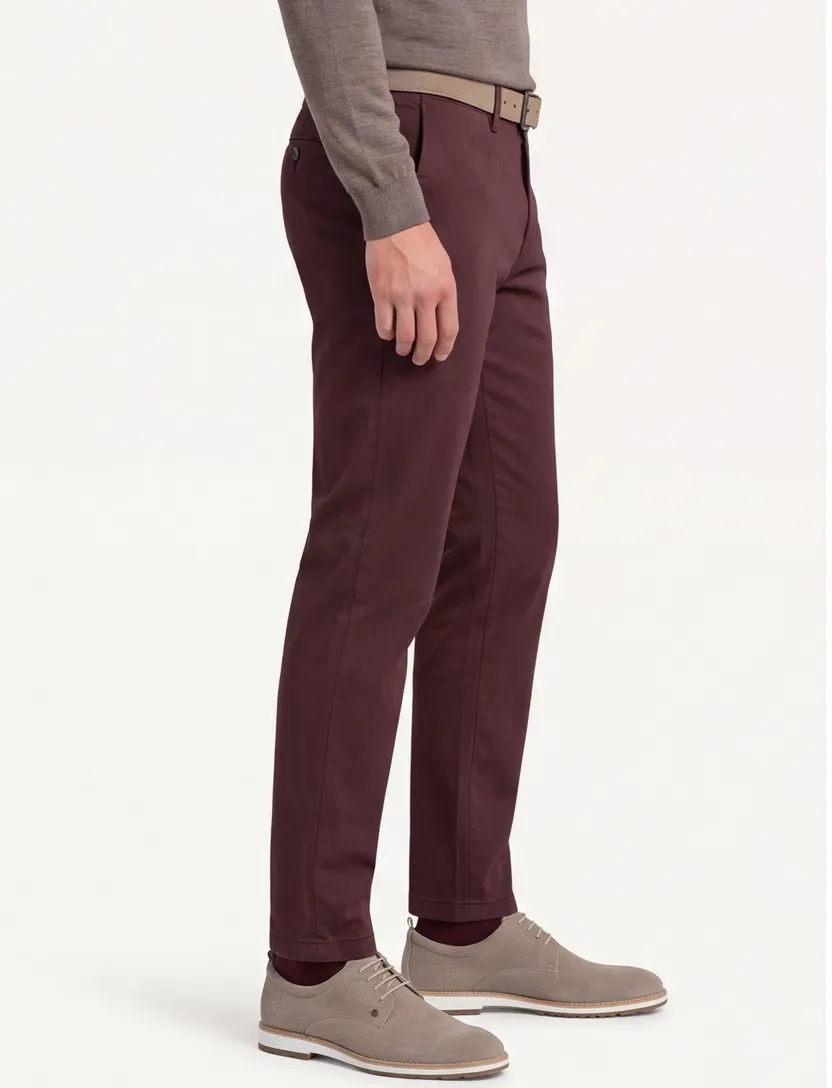 Gardeur chino aubergine TYBALT