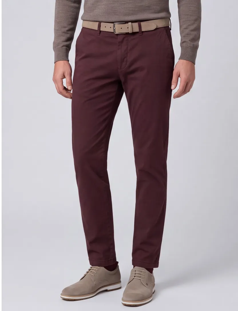 Gardeur chino aubergine TYBALT