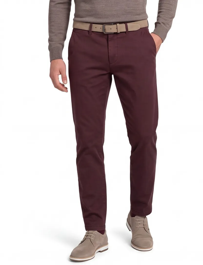 Gardeur chino aubergine TYBALT