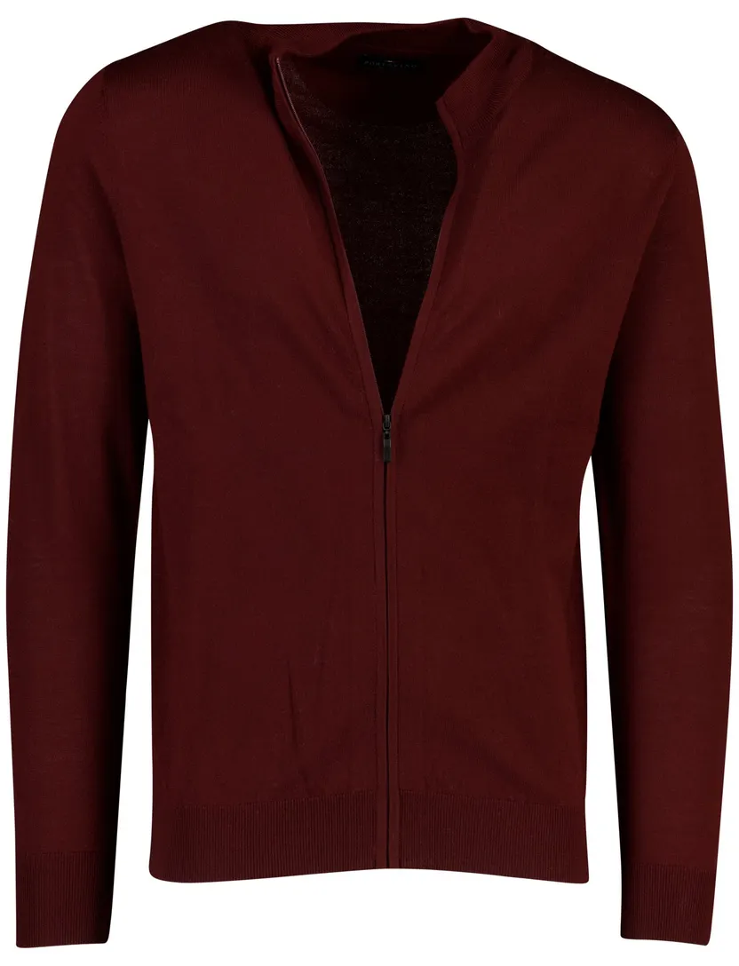 Vest Portofino bordeaux wol