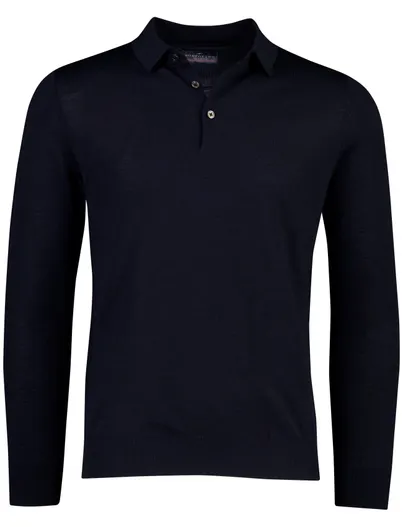 Portofino Portofino poloshirt donkerblauw gemeleerd