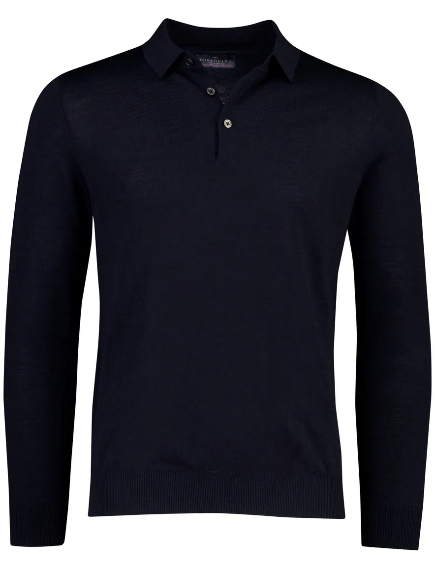 Portofino poloshirt donkerblauw gemeleerd