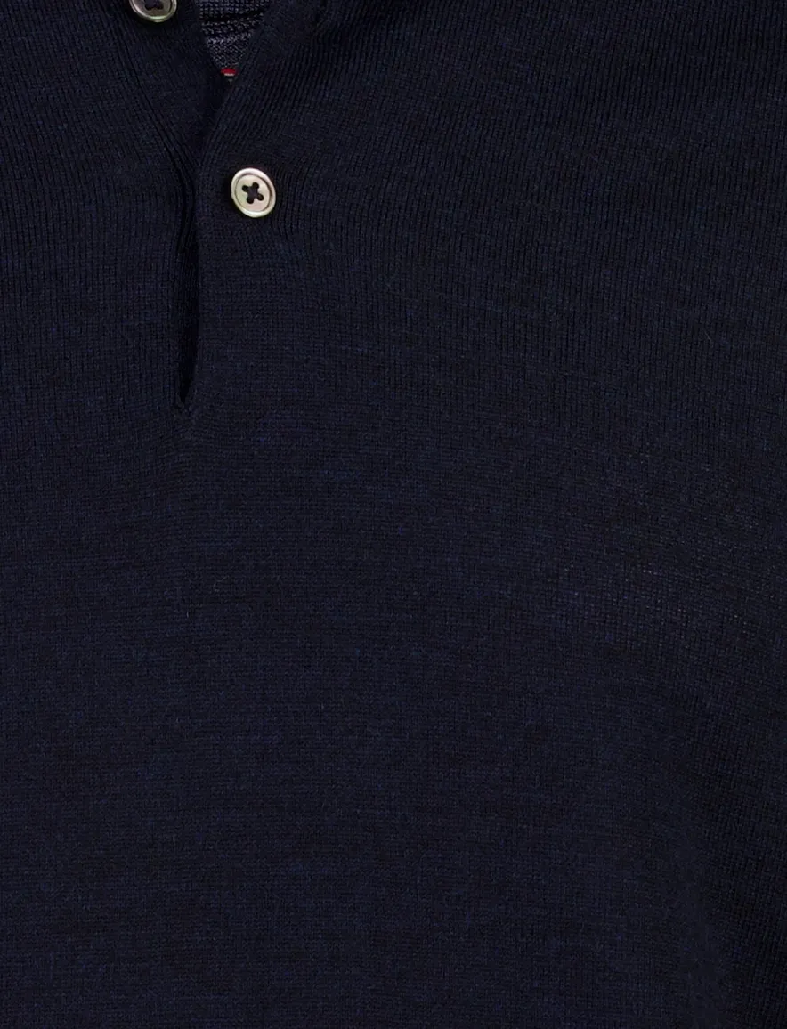 Portofino poloshirt donkerblauw gemeleerd