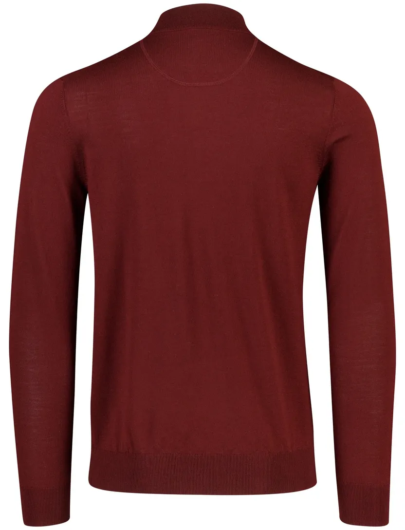 Trui Portofino bordeaux half zip