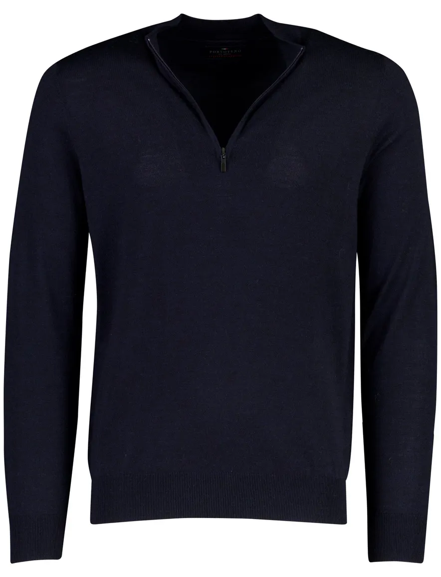 Donkerblauwe trui Portofino merinowol