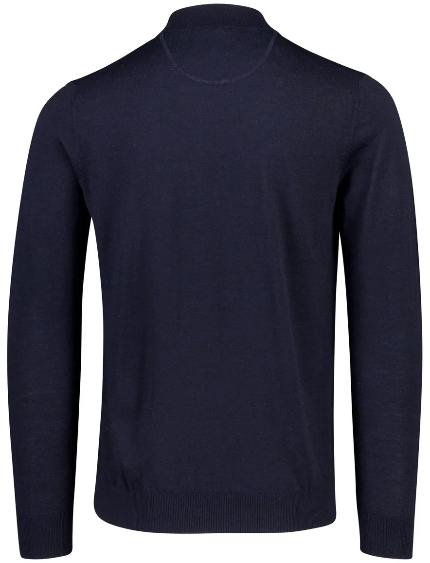 Portofino turtleneck trui donkerblauw gebreid