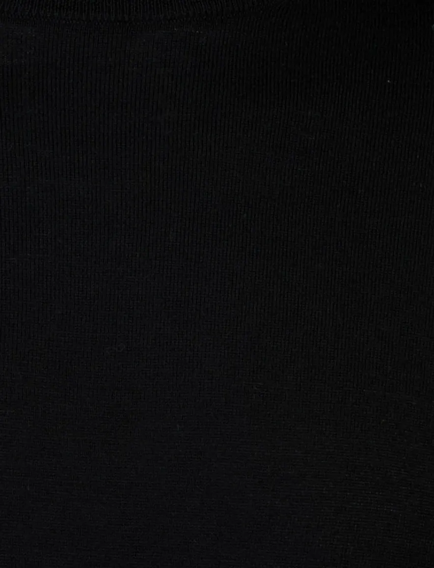 Portofino turtleneck trui zwart gebreid