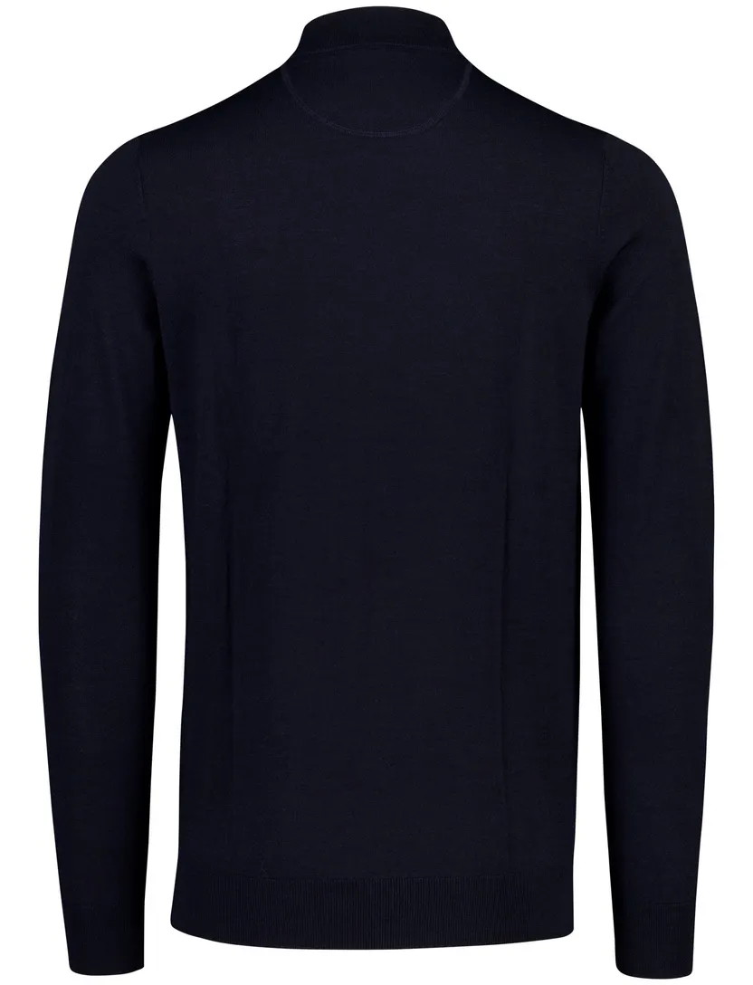 Trui Portofino navy fijn gebreid merinowol