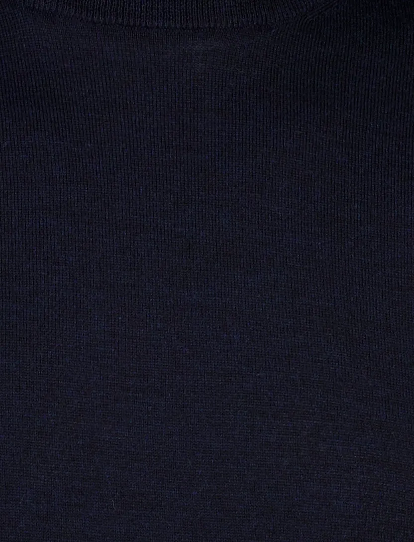 Trui Portofino navy fijn gebreid merinowol