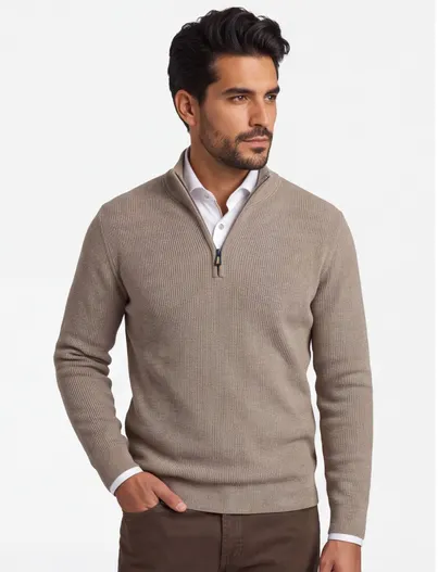 Portofino Trui Portofino beige half zip