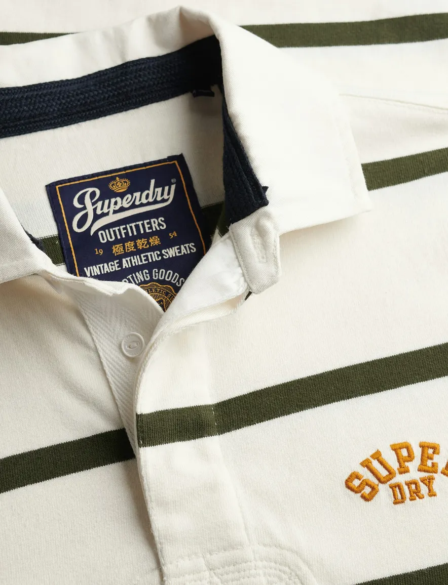 Superdry poloshirt gestreept wit