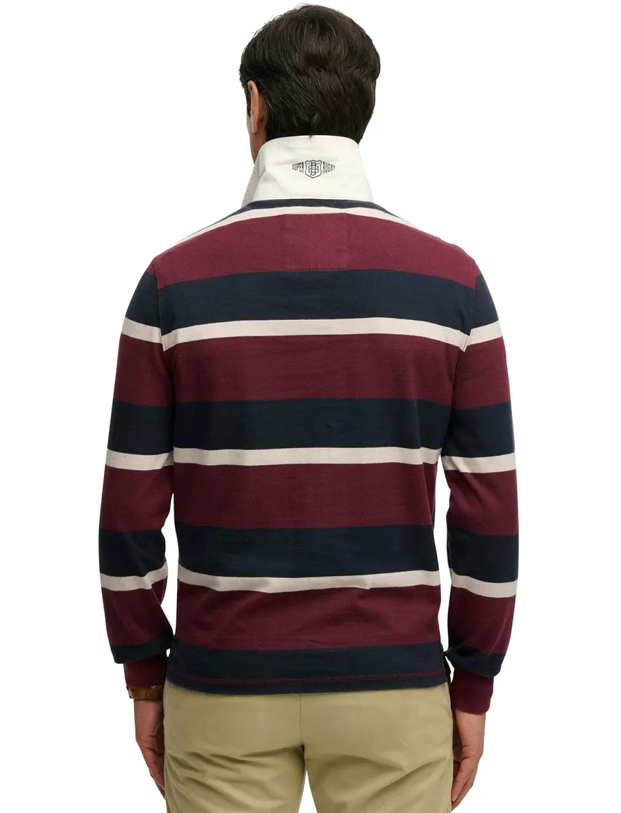 Superdry poloshirt gestreept bordeaux