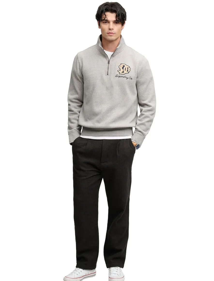 Superdry trui grijs met opdruk