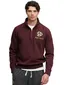 Superdry half zip trui bordeaux met opdruk
