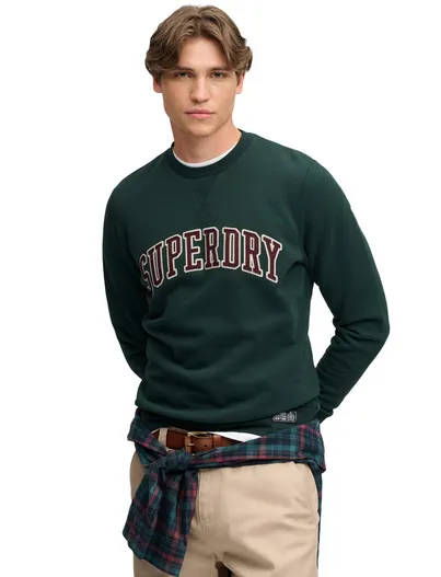 Superdry Trui Superdry donkergroen opdruk