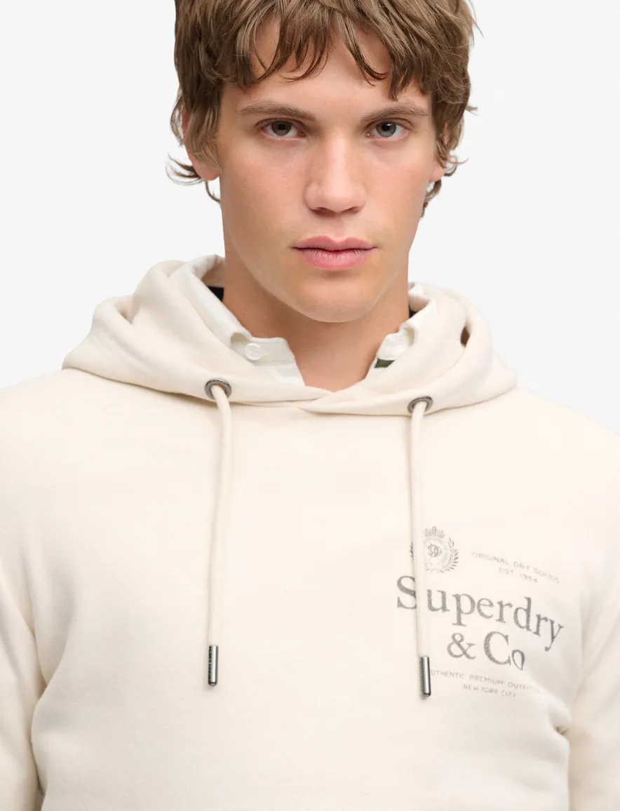 Hoodie Superdry creme