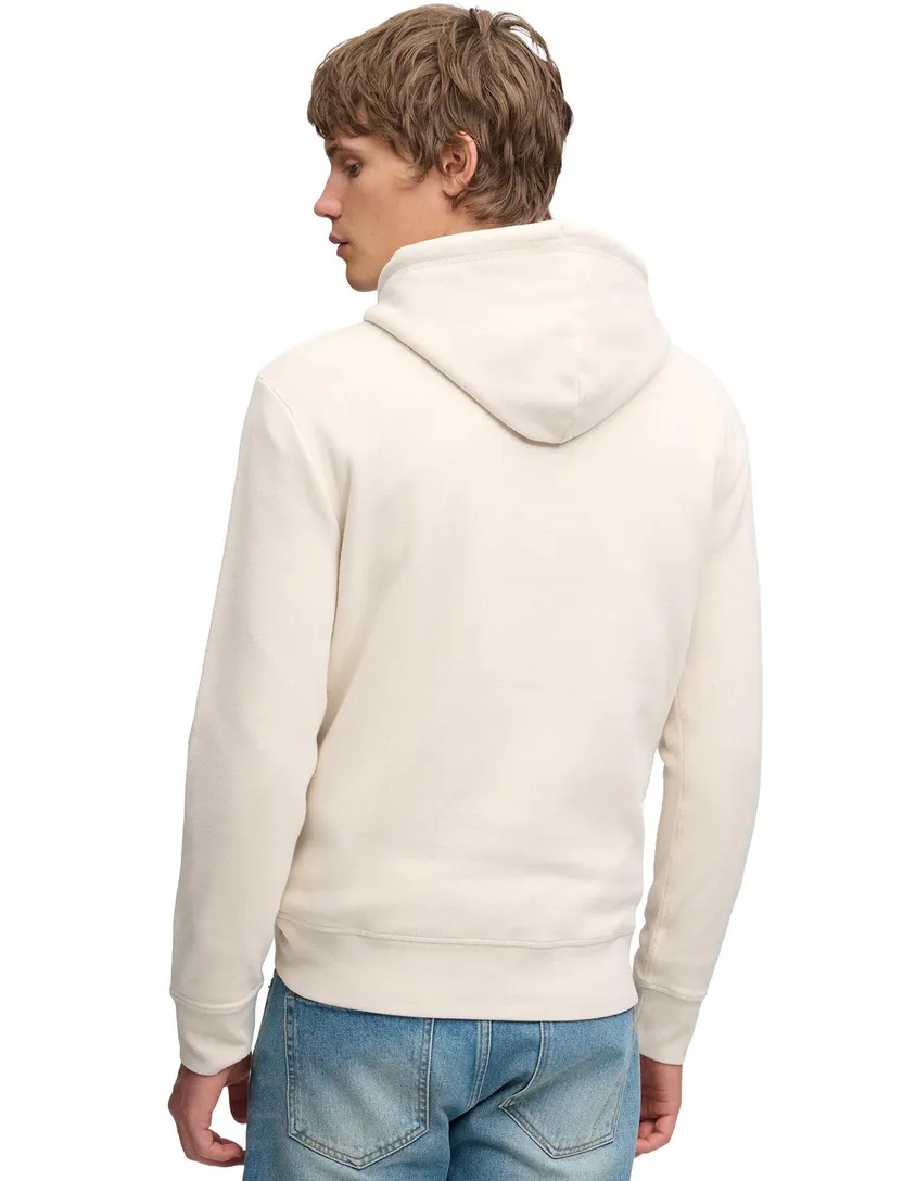 Hoodie Superdry creme opdruk