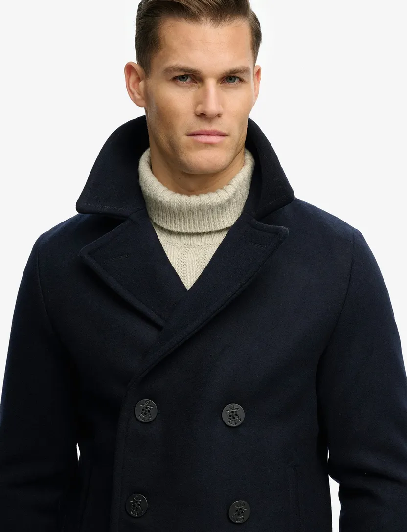 Manteljas Superdry donkerblauw