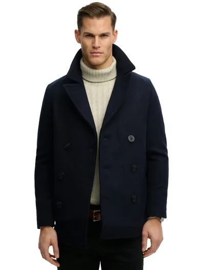 Superdry Manteljas Superdry donkerblauw