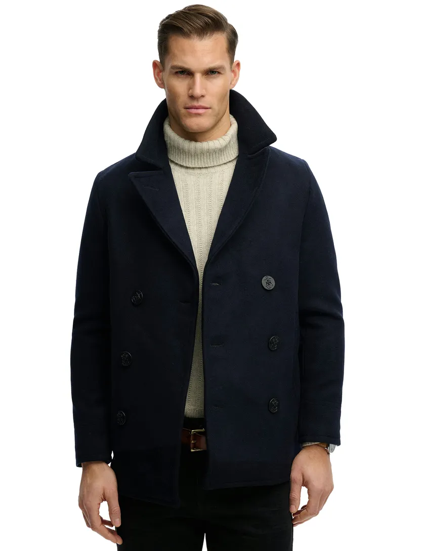 Manteljas Superdry donkerblauw