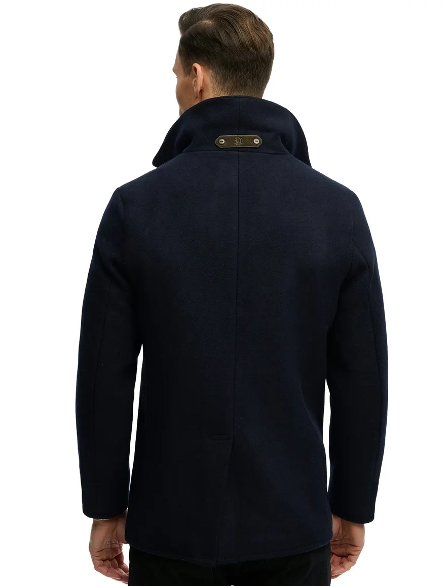 Superdry manteljas donkerblauw