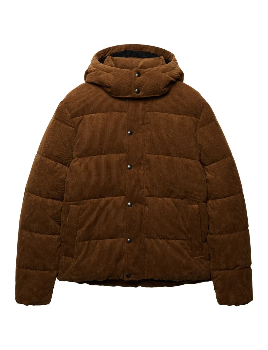 Superdry gewatteerde jas bruin waterafstotend