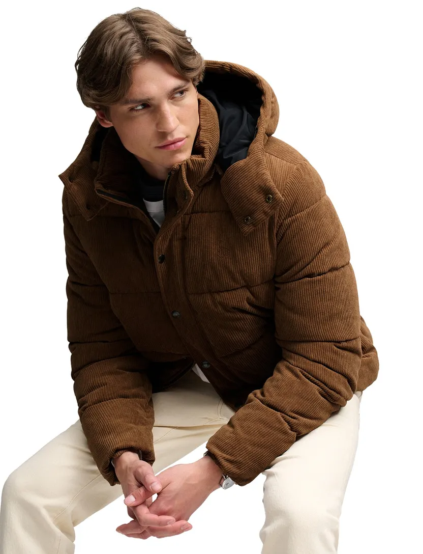 Gewatteerde jas Superdry bruin waterafstotend