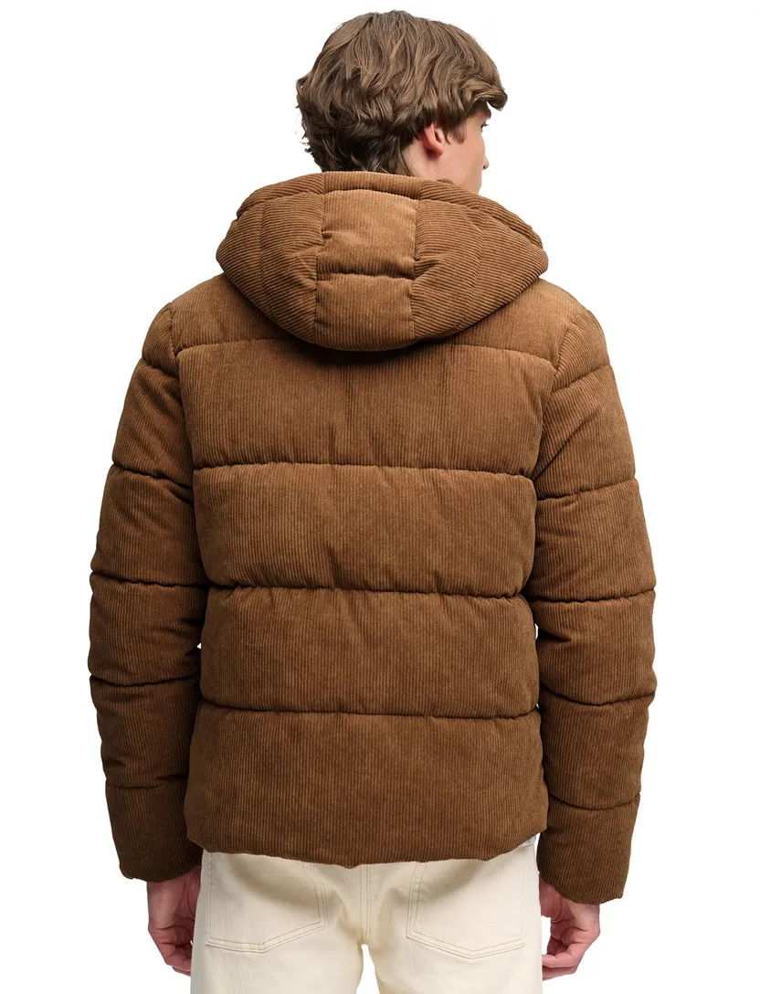 Gewatteerde jas Superdry bruin waterafstotend