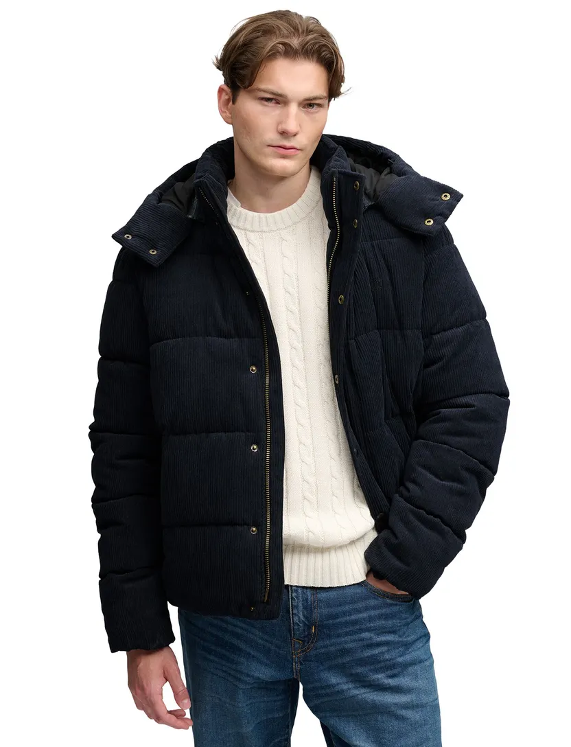 Gewatteerde jas Superdry navy waterafstotend