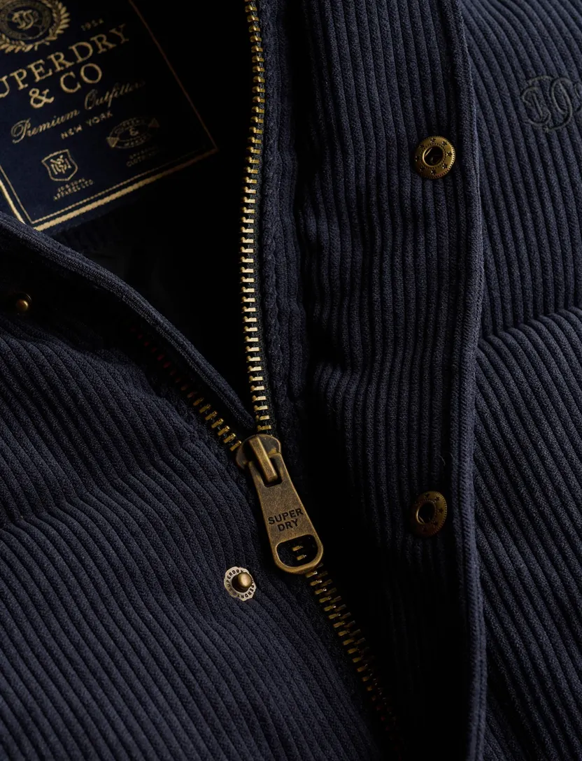 Gewatteerde jas Superdry navy waterafstotend
