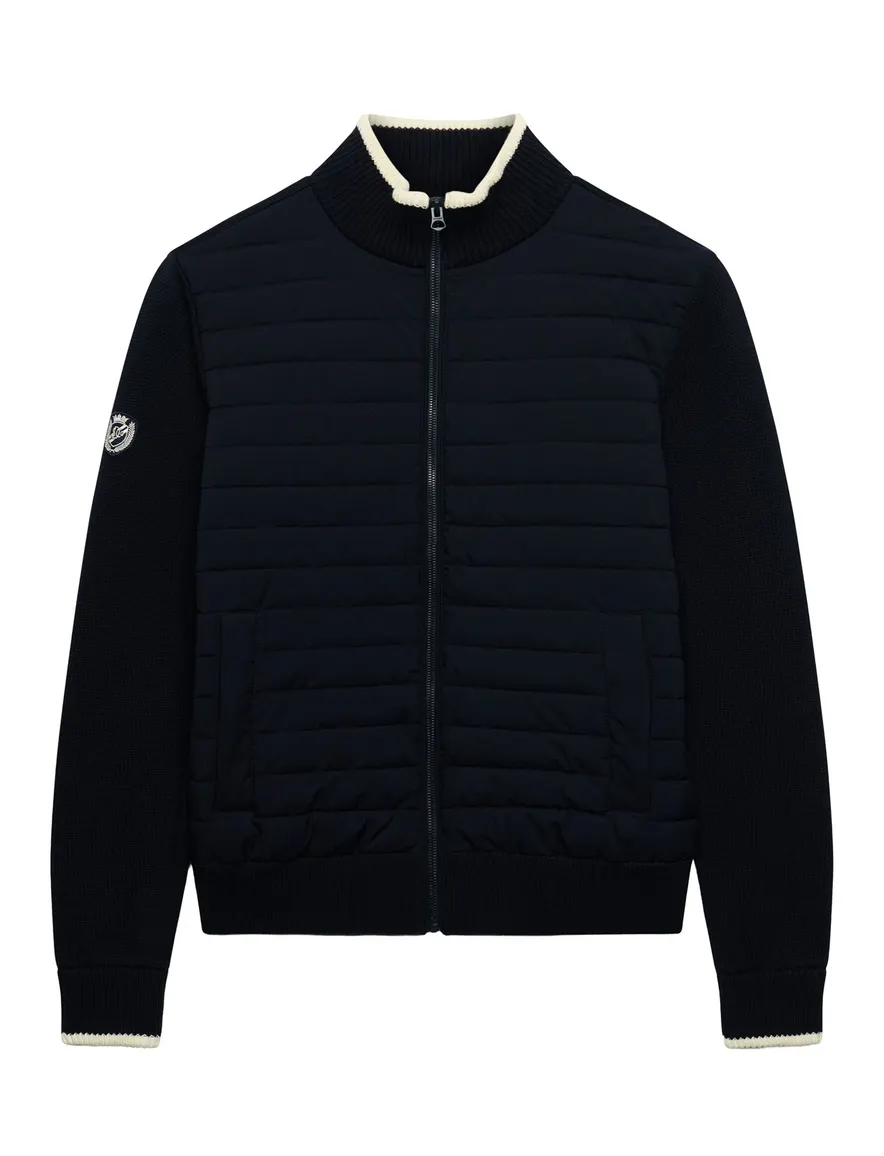 Superdry gewatteerde jas donkerblauw