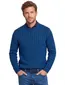Superdry trui ronde hals blauw grof gebreid