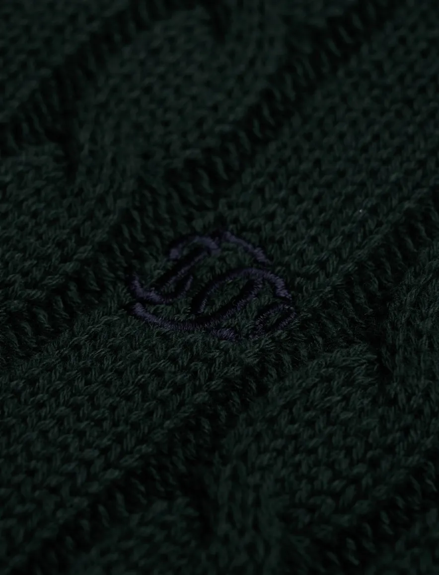 Superdry trui ronde hals donkergroen