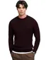 Superdry trui ronde hals bordeaux grof gebreid